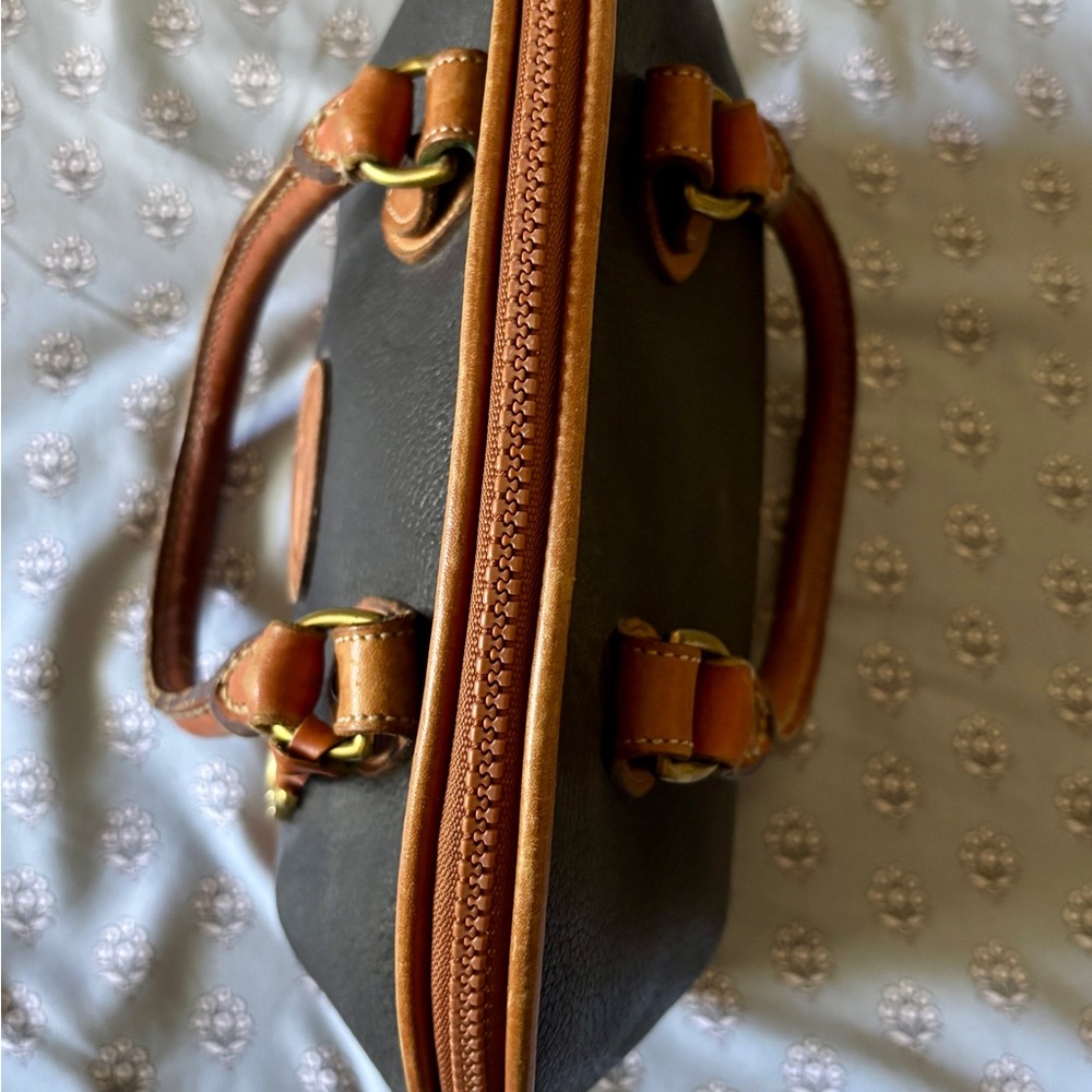 Dooney & Bourke Black and Tan Satchel - Picture 6 of 11